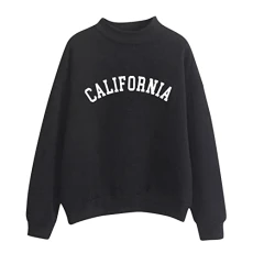 Tops Women Uk Ladies Fleece Jackets Full Zip Jumpers for Women Active Workout Autumn Winter O Neck Solid Color Prints Long Sleeve Pullover Sweatshirt (E-Black, S) Clearance Store