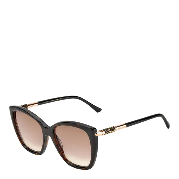Tortoiseshell Round Sunglasses 55mm - Brown