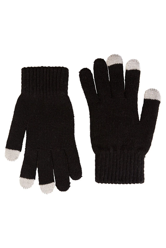 Touch screen Knitted Glove - Black