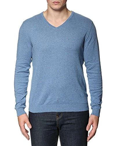 Tower Aus Cotton V-Neck Noos F Men's Jumper Moonlight Blue Mélange XX-Large