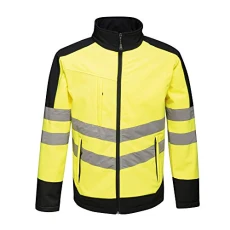 TRA625 20770 Professional Hi-Vis Waterproof and Breathable Softshell Jacket, Yellow/Navy, L TRA625 20770 Professional Hi-Vis Waterproof and Breathable Softshell Jacket, Yellow/Navy, L