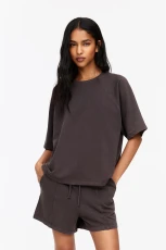 Tracksuit Shorts With Seam Detail - Brown