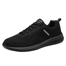 Trainers Men Women Comfortable Breathable Outdoor Sports Network Men Women Couples Walking Shoes Outdoor Trainers Sports Shoes Leisure Shoes Fitness Trainers Running Shoes, black, 10 UK