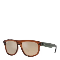 Transparent Light Brown Boyfriend Reverse Sunglasses 56mm