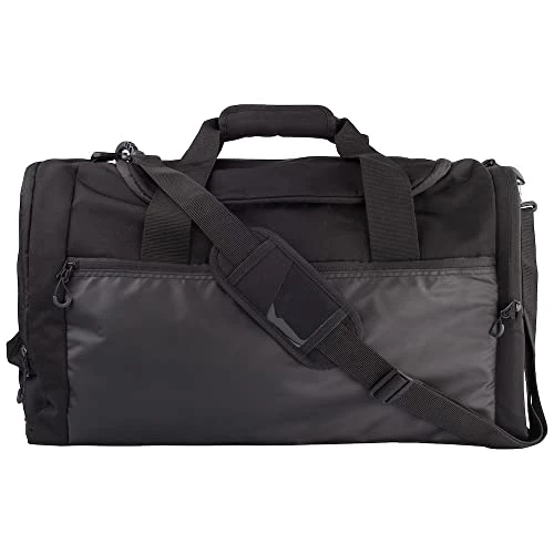 Travel bag 2.0 Travel Bag Medium in polyester black color removable shoulder strap pad document holder 53x31x28 cm, Black, One size