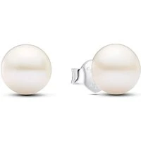 Treated Freshwater Cultured Pearl 7mm Stud Silver Earrings