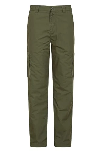 Trek II Mens Trousers - Warm, Quick Dry, Lightweight, Elastic Waistband Cargo Pants, Fleece Lining, 