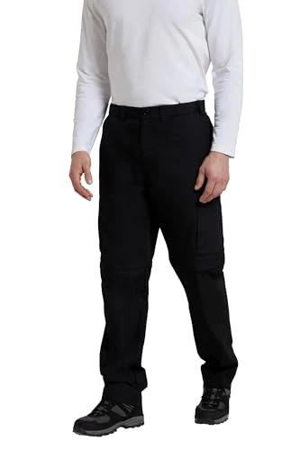 Trek Mens Convertible Trousers - Knee Zip Hiking Pants, Lightweight Trousers, Adjustable Pants, Good