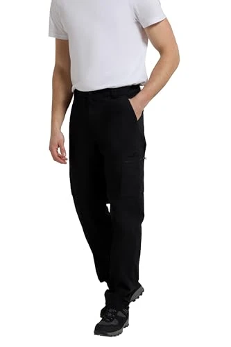 Trek Mens Outdoor Trousers - Fast Drying Trousers, Elastic Waistband Casual Bottoms, 6 Pockets Regul