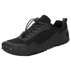 Trekking Shoes Breathable Running Shoes Mens Sports Safety Shoes Fashion Trainers Mens Size 11 Low Top Lightweight Trail Walking Shoes Black Sneakers Mens Casual Shoes for Men UK Flat