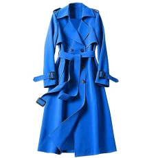 Trench Coats For Women Solid Colour Windbreaker Outerwear Long Sleeve Outdoor Coats Slim Fit Ladies Jackets Overcoat Lightweight Elegant Temperament Long Cardigan For Women Outerwear