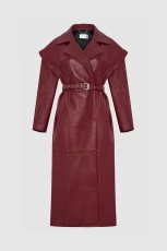 New Trending Trenchcoat Wine Red