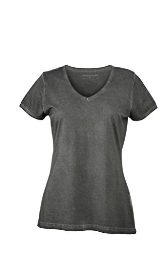 Trendy T-Shirt with V-Neck (L, Graphite)