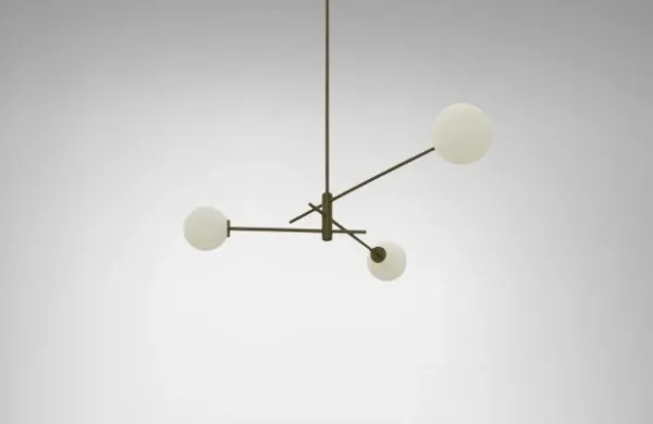 Trevi Small - DALI-A Pendant Light antique bronze with matt opal glass