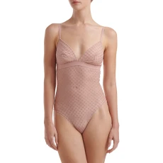 TRIANGLE CUP BODYSUIT - Pink