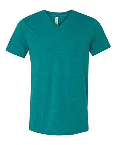 Triblend Short-Sleeve V-Neck T-Shirt (3415C) Teal Triblend, L