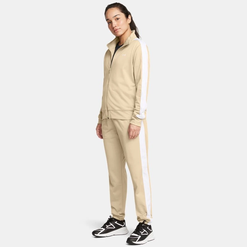 Tricot Womens Tracksuit City Khaki / White Brown