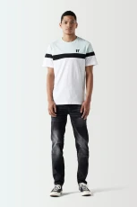 Triple Panel T hirt - Glacier Green / Black / White