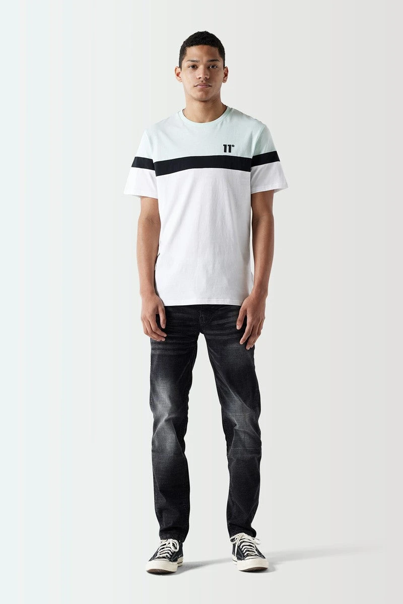 Triple Panel T hirt - Glacier Green / Black / White