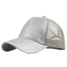 Trucker Ponytail Cap Glitter Baseball Hat Visor Plain Buns Messy Unisex Baseball Caps Caps for Women Men (Silver, One Size) Trucker Ponytail Cap Glitter Baseball Hat Visor Plain Buns Messy Unisex Baseball Caps Caps for Women Men (Silver, One Size)