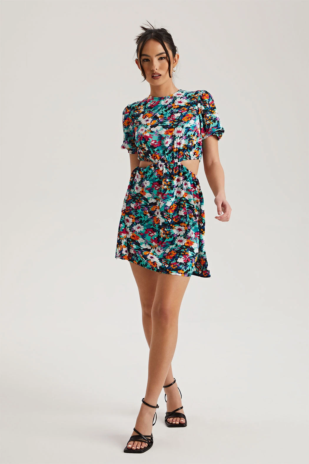 True Floral Smock Dress Blackpattern / 8