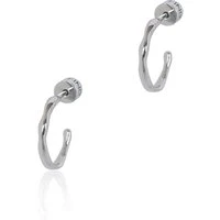 True Silver Hoops - Silver