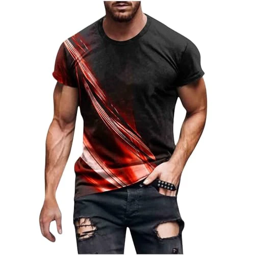 Tshirts Men UK Funny T-Shirt Printing Short Sleeve Shirts Loose Muscle Fit T Shirts Hawaiian Beach H