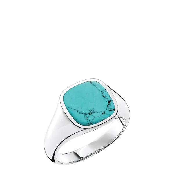 Turquiose Sterling Silver Ring - Silver