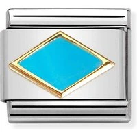 Turquoise Rhombus Charm