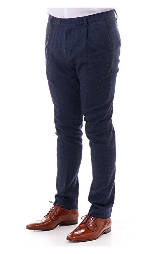 Tweed Slim Fit Trousers Reg Blue 32 R