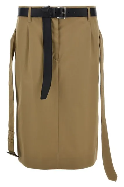 Twill skirt - Beige