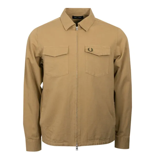 Twill Zip Through Overshirt