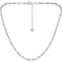 Twist Choker Necklace - Silver