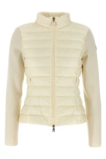 Two-material cardigan White Size