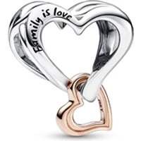 Two-tone Openwork Infinity Heart Charm