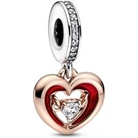 Two-tone Radiant Heart Dangle Charm