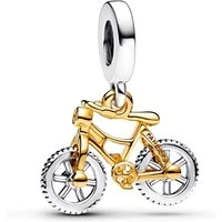 Two-tone Spinning Wheels Bicycle Dangle Charm