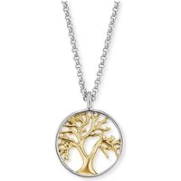 Two Toned Tree of Life Pendant Necklace - Two Toned