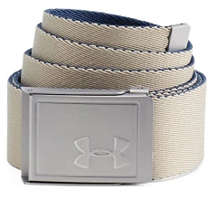 UA Men's Webbing 2.0 Belt, Versatile Belt, Reversible Belt Men, blue (Academy/City Khaki/None(408)), one size UA Men's Webbing 2.0 Belt, Versatile Belt, Reversible Belt Men, blue (Academy/City Khaki/None(408)), one size