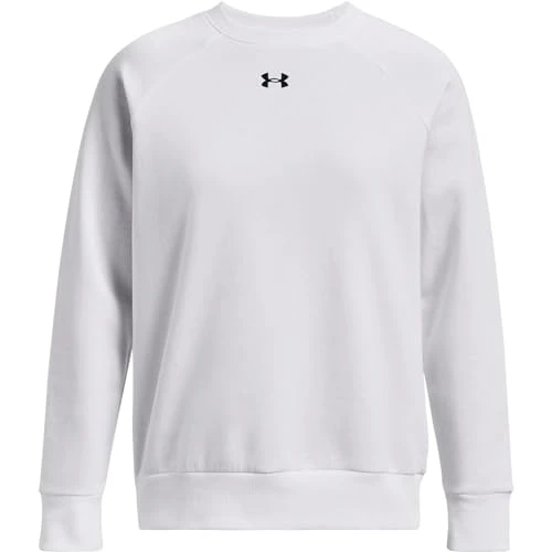 UA Rival Fleece Crew, White, MD