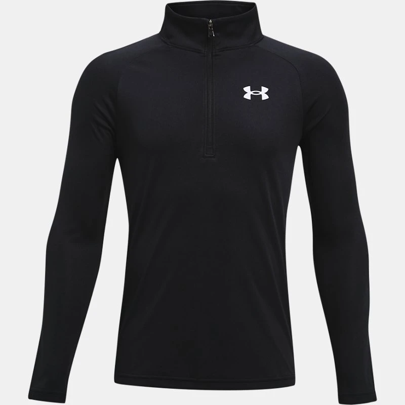UA Tech? Boys ? Zip Black / White YLG (59 in)