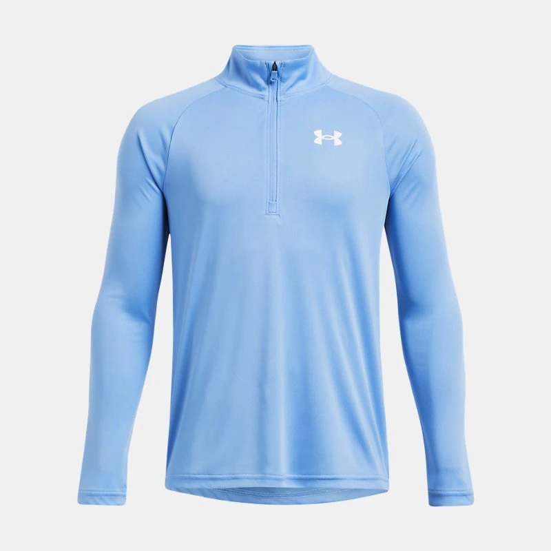 UA Tech? Boys ? Zip Horizon Blue / White YXL ( 67 in)