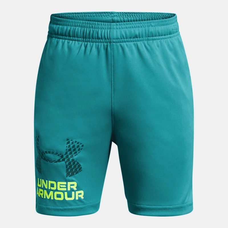UA Tech? Boys Logo Shorts Circuit Teal / Hydro Teal YXL ( 67 in) - Blue