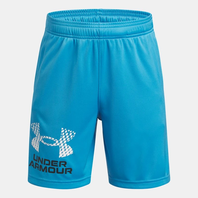UA Tech? Boys Logo Shorts Ether Blue / Black / White YXS ( in)