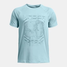 UA Tech? Game Day Boys Short Sleeve Stream / Ether Blue / Black YLG (59 in) UA Tech? Game Day Boys Short Sleeve Stream / Ether Blue / Black YLG (59 in)