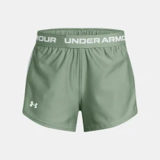 UA Tech? Play Up Girls Shorts Silica Green / White / White YMD ( 59 in)