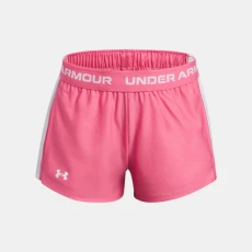 UA Tech? Play Up Girls Shorts Super Pink / White / White YLG (59 in)