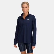 UA Tech? Rib Womens ? Zip Midnight Navy / White Blue