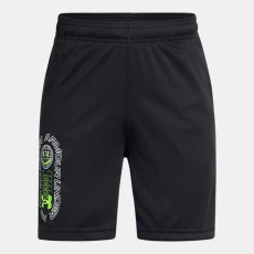 UA Tech? Summer Boys Shorts Black / Cyber Green YMD ( 59 in)