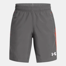 UA Tech? Utility Woven Boys Shorts Castlerock / Fire / Reflective YMD ( 59 in) - Gray
